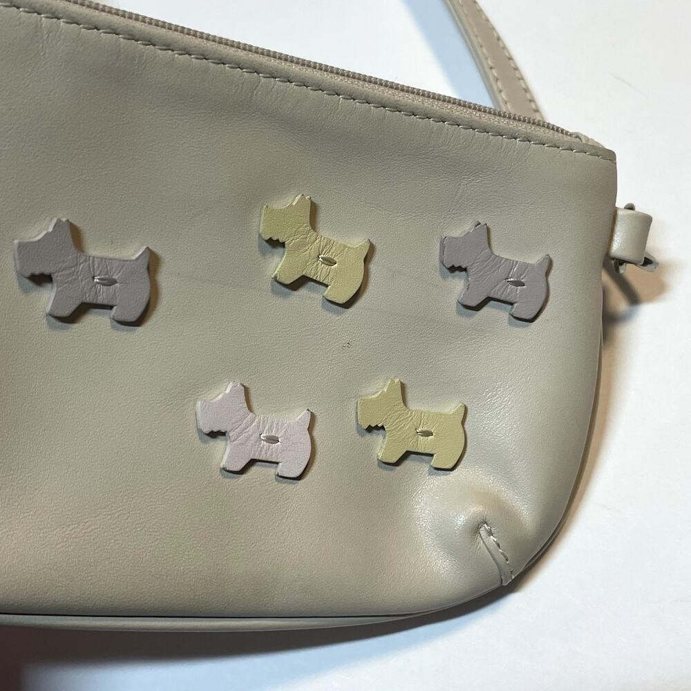 Radley London Cream Leather Wristlet Mini Bag Vintage Y2K Dog Classic - Picture 14 of 14
